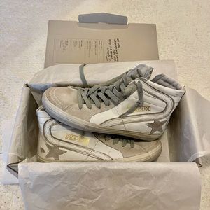Golden Goose White High Top Sneakers